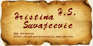 Hristina Suvajčević vizit kartica